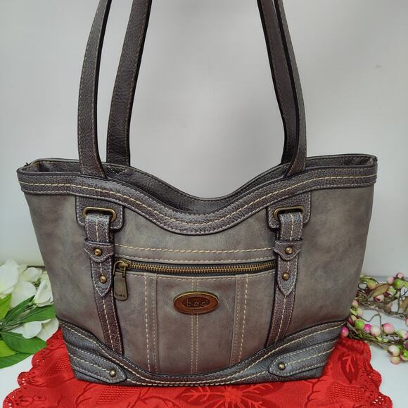 BOC Born Concept Handbag Purse Stanville Tote Bag 16" X 10" Grey - Picture 1 of 10